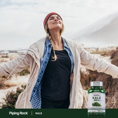 Kale Capsules 800mg | 120 Count | Non-GMO, Gluten Free | by Piping Rock
