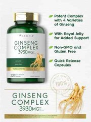 Ginseng Complex | 3930mg | 200 Capsules | Non-GMO, Gluten Free | by Carlyle