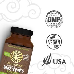Sunwarrior Enzorb Plant-Based Vegan Digestive Enzymes Spore Based Probiotic 90ct