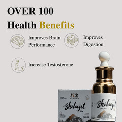 Pure Himalayan k2healing shilajit Resin 20Gm, 30ml drops in one saving package