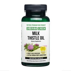 Siberian Milk Thistle Oil 200 Caps Cold Pressed Unrefined Wild Harvested