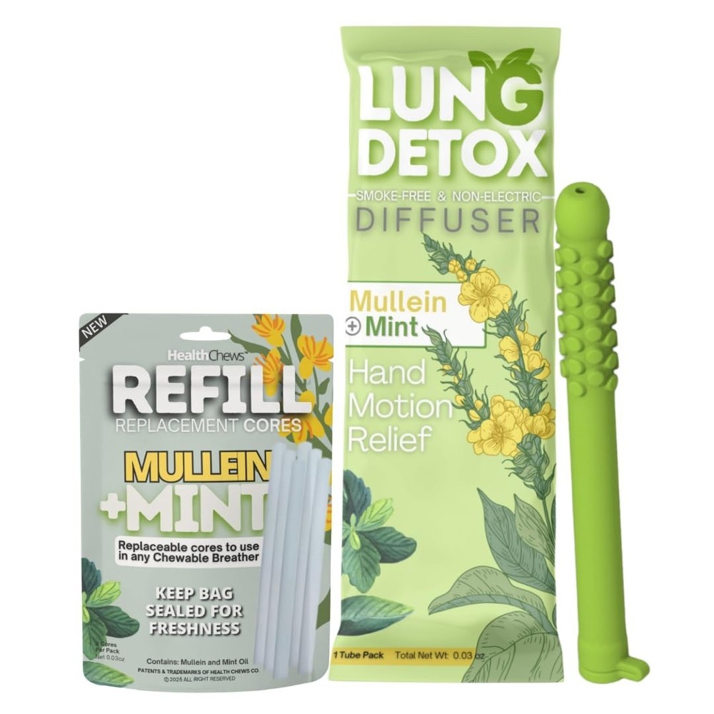 Mullein Herbal Chewable Breather Diffuser for Lung Cleanse & Focus Support