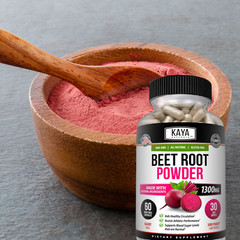 Organic Beet Root Powder 1300mg Capsules Nitric Oxide Booster Superfood Beetroot