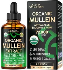 Mullein Drops for Lungs – Organic Mullein Leaf Extract – 4 oz