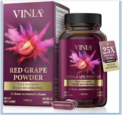 VINIA Piceid Resveratrol Red Grape Blood Pressure/Flow Heart Health Nitric Oxide