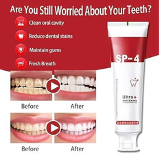 SP 4 Ultra Whitening Toothpaste for Teeth Cleaner & Advanced Stain Removal 50gm