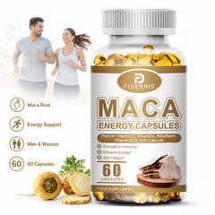 FIDERNIC Maca Root 60 Capsules Peruvian Maca Extract Men Women Supplement