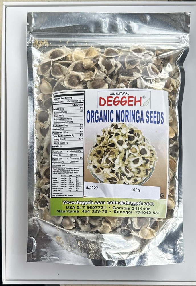 ORGANIC MORINGA SEEDS / ORGANIC SEMILLAS DE MORINGA 100g Weight Loss, Immunity.