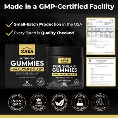 Pure Himalayan Shilajit Gummies for Men, Gummies 85+ Trace Minerals & Fulvic Aci