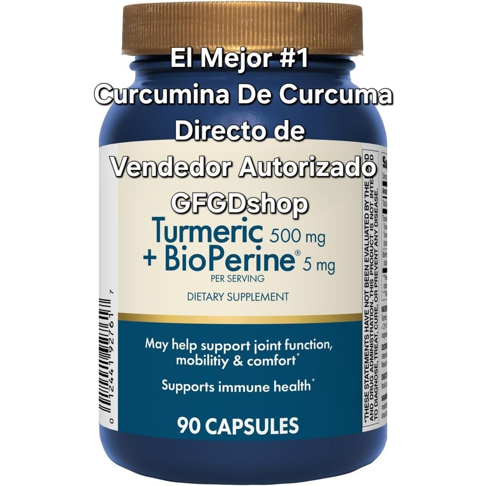 Curcumina De Curcuma Con Pimienta Negra Y Jengibre Bioperine – Hecho En Ee. Uu.