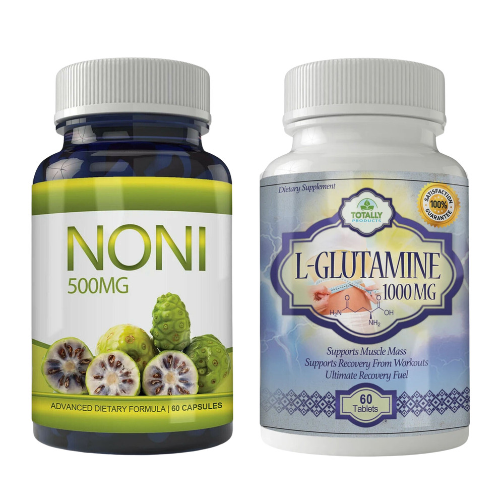 Noni Fruit Immune Support Antioxidant & L-Glutamine Muscle Supplement 60 Tablets