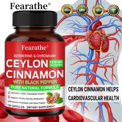 True Organic Ceylon Cinnamon Capsules 1210mg Highest Potency Blood Sugar Support