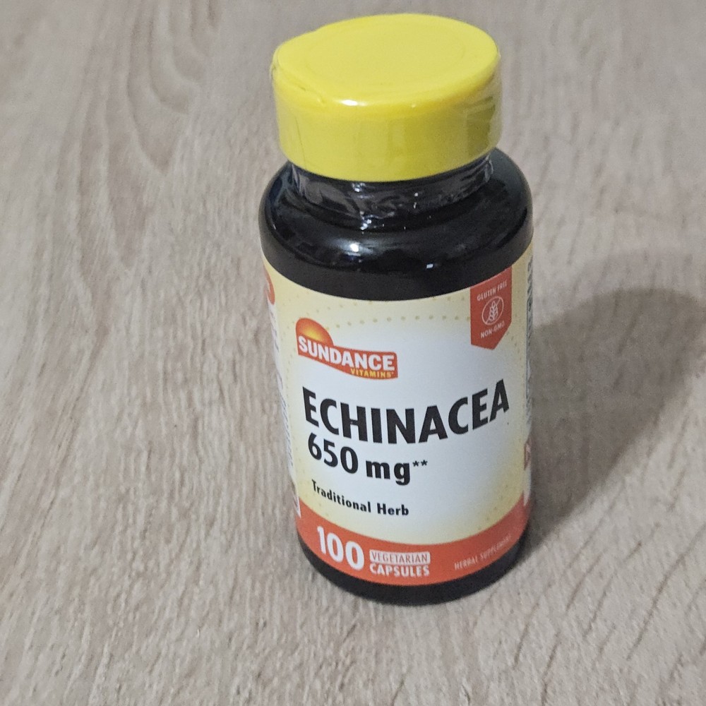 Echinacea Capsules 650mg | 100 Count | Vegetarian | Non-GMO | by Sundance