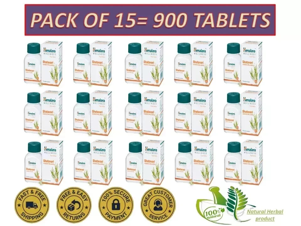 🌿 Himalaya Shatavari – 60 Tablets Each | Pack of 15 | Expiry 02-2027