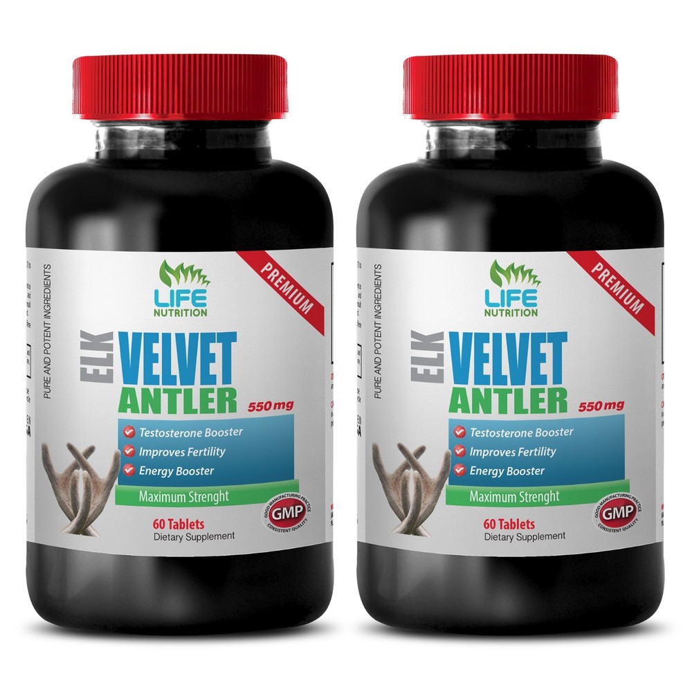 Boost Sexual Vigor Pills – Elk Antler Complex 550mg – Saw Palmetto Extract 2B
