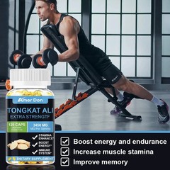 3450mg TongkatAli Extract 200:1 Strong Natural Testosterone Booster 60 Capsules