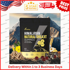 VivoNu Himalayan Shilajit Gummies 3000mg, Ashwagandha, Fulvic Acid, 60 Count