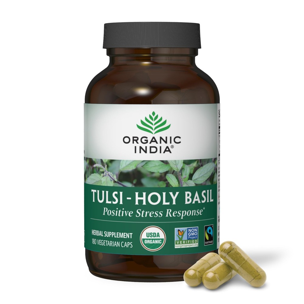 ORGANIC INDIA Tulsi Herbal Supplement – Holy Basil, 180 Count (Pack of 1)