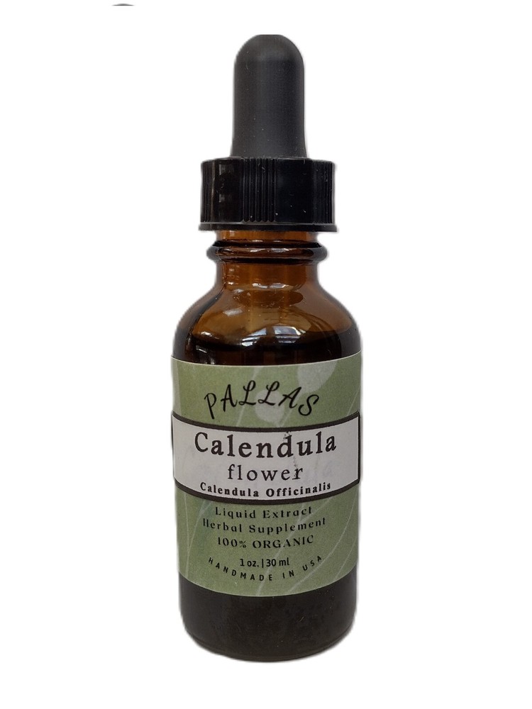 Calendula Flower Herbal extract, Organic, 1 fl oz, Made in Maine