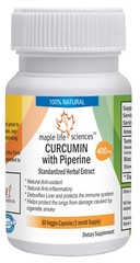 CURCUMIN + PIPERINE capsules 400 mg each BIOAVAILABLE CURCUMIN 95%