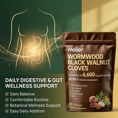Holior 18-in-1 Black Walnut & Wormwood Herbal Blend for 240 Count (Pack of 1)