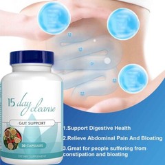 Advanced Gut Health Colon Support Immunity 15 Day Cleanse Detox 30 Capsules