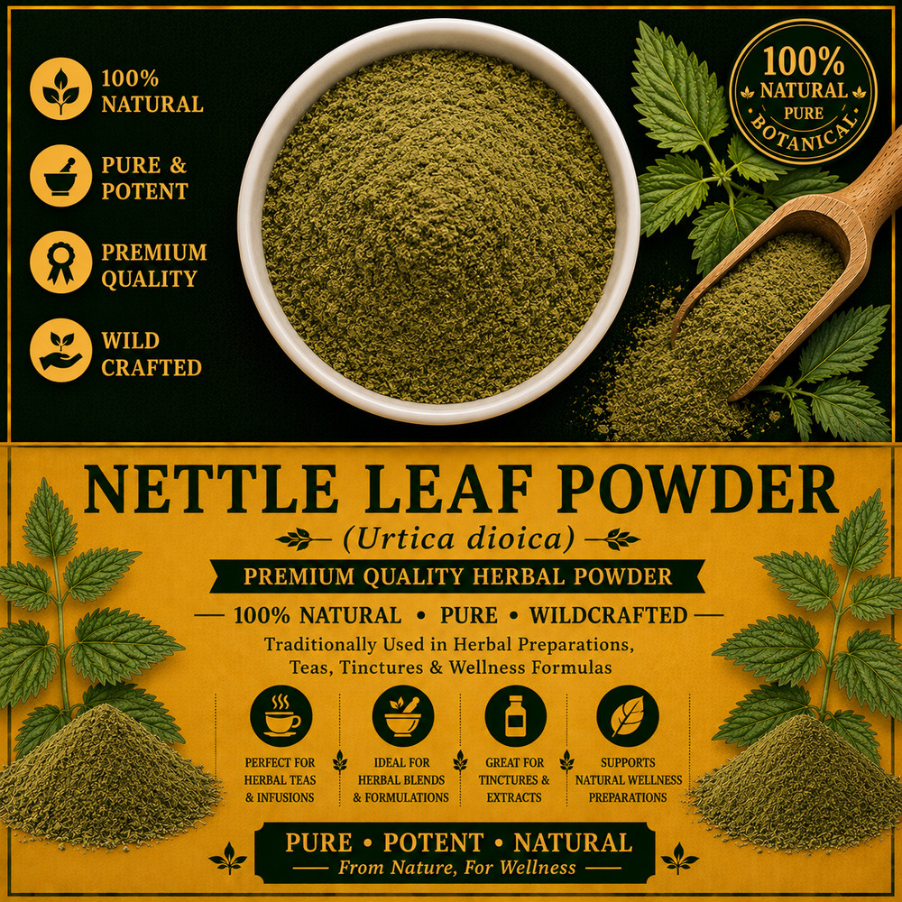 Nettle Leaf Powder Urtica dioica Premium Herbal Powder Tea & Wellness | USA