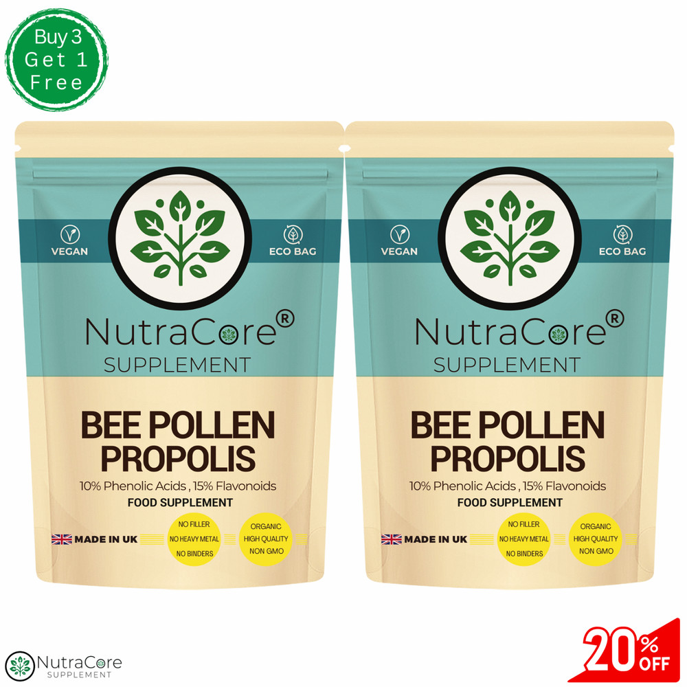 Bee Pollen Propolis Capsule 600mg-(10% Phenolic Acids, 15% Flavonoid)-180Capsule