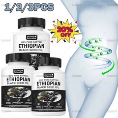 1-3X Oil Ethiopian Seed Black Softgels|4.64%Thymoquinone|Non-Gmo,Gluten-Free 60X
