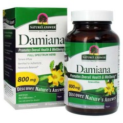 Damiana Leaf 800mg 90 Vegetarian Capsules Nature’s Answer Turnera diffusa