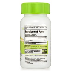 Organic Lemongrass Capsules A GRADE Lemon Grass Cymbopogon DETOX Non-GMO