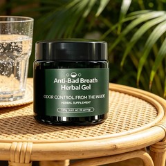 Anti-Bad Breath Herbal Gel Supplement, with Parsley, Green Tea, Lemon Balm,120g