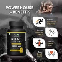 Himalayan Pure Shilajit 60 cap Naturally Occurring Fulvic Acid IMPROVES VIGOR