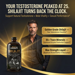 SHILAJIT BITTERS – Hormonal Support Peak Energy Physical Strength Men 16 oz