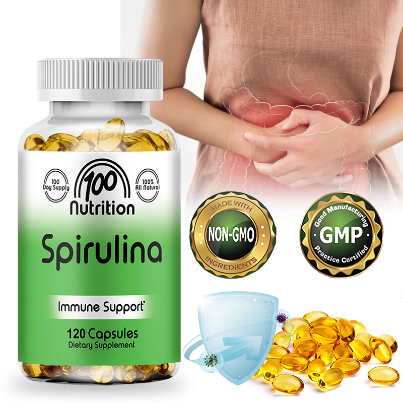 Organic Spirulina 700mg Caps Vegan Detox weight Loss Immune Support Superfood