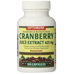 Optimum Cranberry Juice Extract Powder 425 mg Capsules, 100/Bottle, Exp. 02/2027