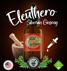 Eleuthero extract – Siberian Ginseng Root – Easy Liquid Drops & Drink Mix – USA