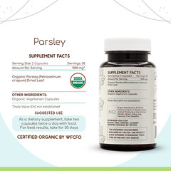 HerbEra Parsley 60/120 Capsules, 500 mg, Organic (Petroselinum crispum)
