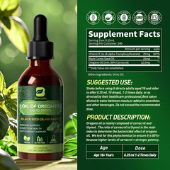 B BEWOTHS Organic Oregano Oil Drops | Oil of Oregano with Black Seed Oil, Vitami