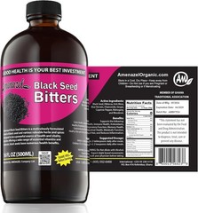 Natural Black Seed Bitters – 16 Fl Oz with Honey for Gentle Digestive Support