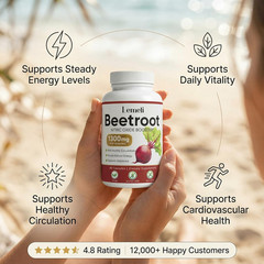 Lemeli Beet Root Capsules with Beetroot Powder Extract – Plant Based Formula for