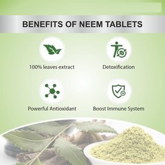 2x Neem Ayurvedic Tablets Skin Wellness, Controls Acne and Pimples, Veg Tablets