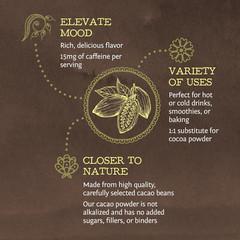 Pure Cacao Powder Organic Unsweetened Raw | Premium USDA Organic Cacao Powde…