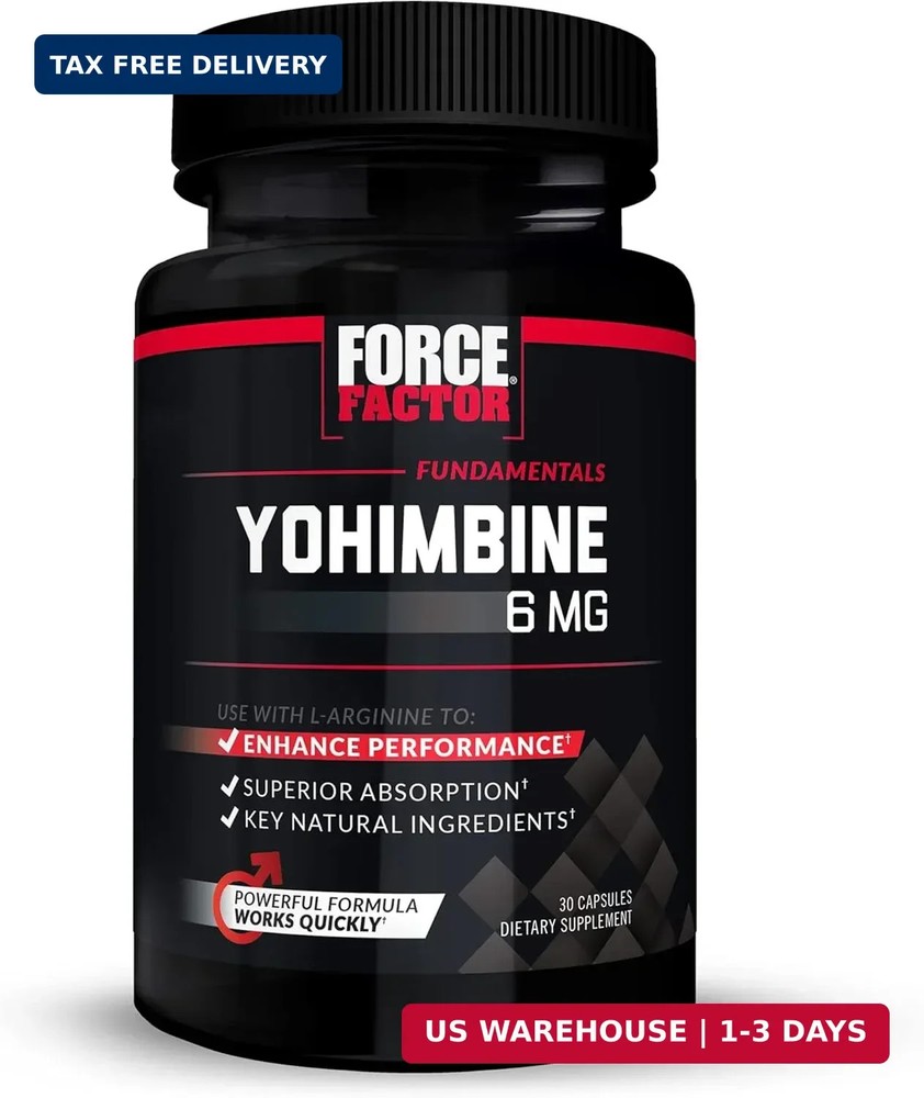 Force Factor Yohimbine Supplement for Men, Yohimbe Bark Extract | Superior Absor