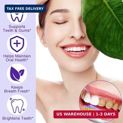 Teeth Whitening Powder – Purple Brightening Powder – Removes Stains, No Sensitiv