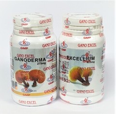 2 Bottles Gano Excel Excellium 90 + 2 Bottles Ganoderma 90 Capsules Reishi USA