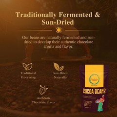 Karuthedathu Fermented Cocoa Beans Swiss Chocolate Grade Whole Cacao 100g