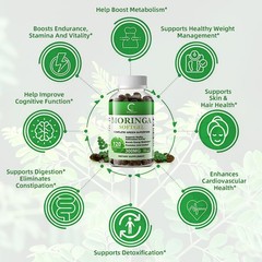 Moringa Oleifera Leaf Powder Softgels Natural Green Superfood Antioxidant Immune