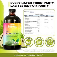 Soursop Bitters Liquid with Soursop Leaves for Gut Cleanse, Detox & Immune Boost