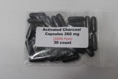Activated Charcoal Capsules 260mg – 100% Pure – 30 count